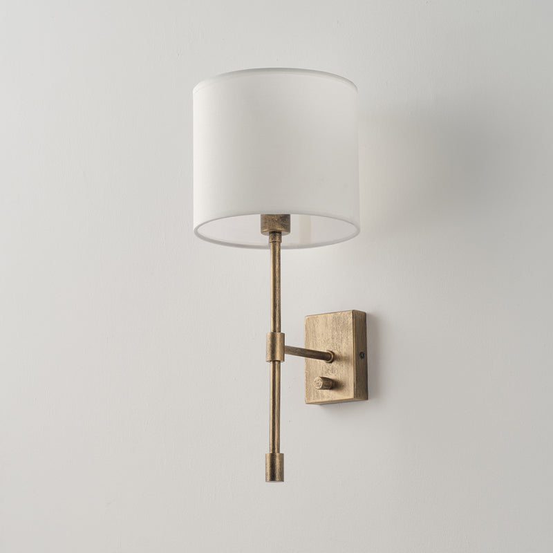 Atticus Wall Lamp | Modern Minimalist Iron & Linen Shade Sconce