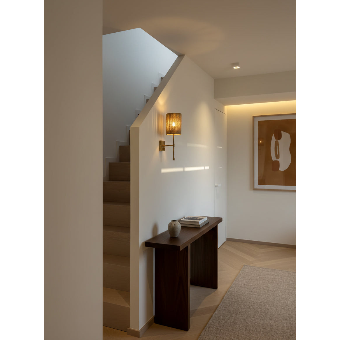 Atticus Wall Lamp | Modern Minimalist Iron & Linen Shade Sconce