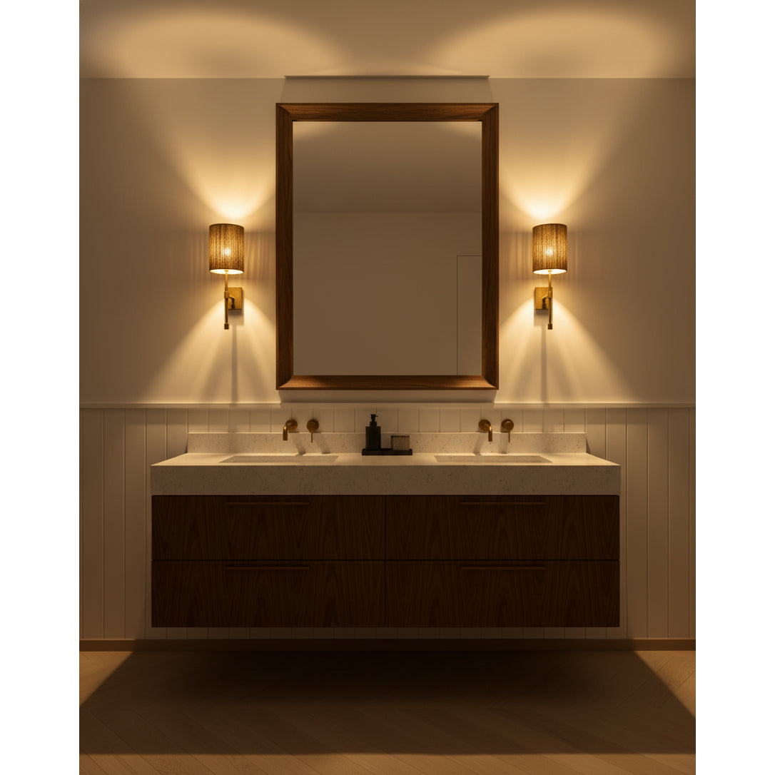 Atticus Wall Lamp | Modern Minimalist Iron & Linen Shade Sconce