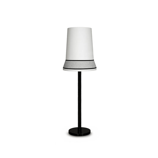 Audrey Contardi Floor Lamp | Luxury Hat-Inspired Silk & Fabric Standing Light