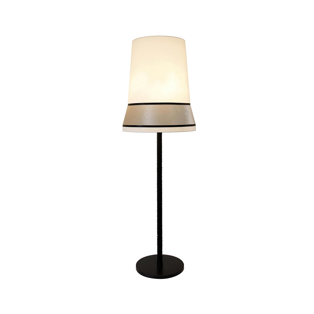 Audrey Contardi Floor Lamp | Luxury Hat-Inspired Silk & Fabric Standing Light