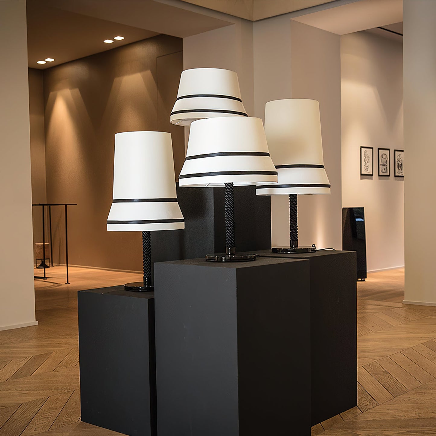 Audrey Contardi Table Lamp | Luxury Hat-Inspired Silk & Velvet Designer Light