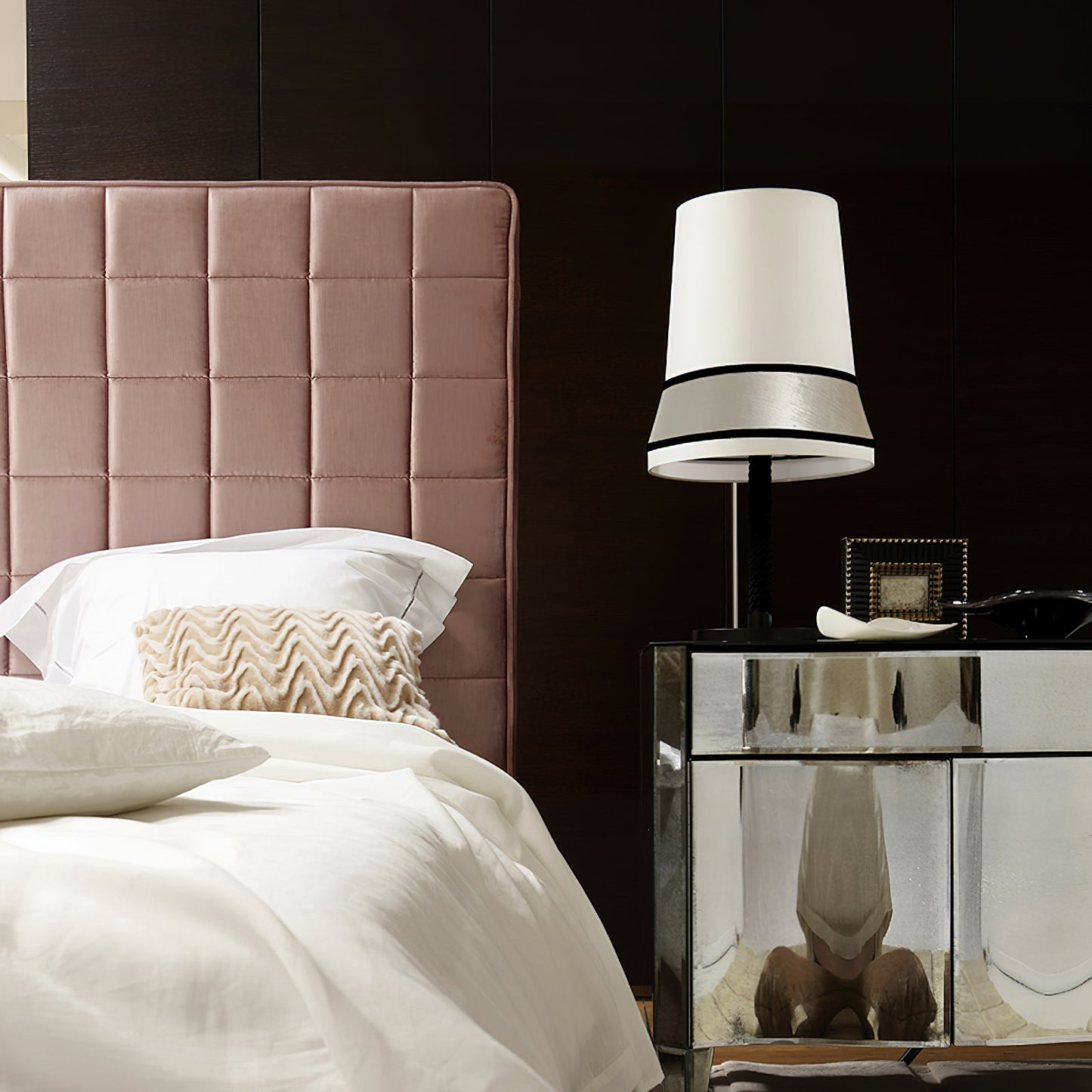 Audrey Contardi Table Lamp | Luxury Hat-Inspired Silk & Velvet Designer Light