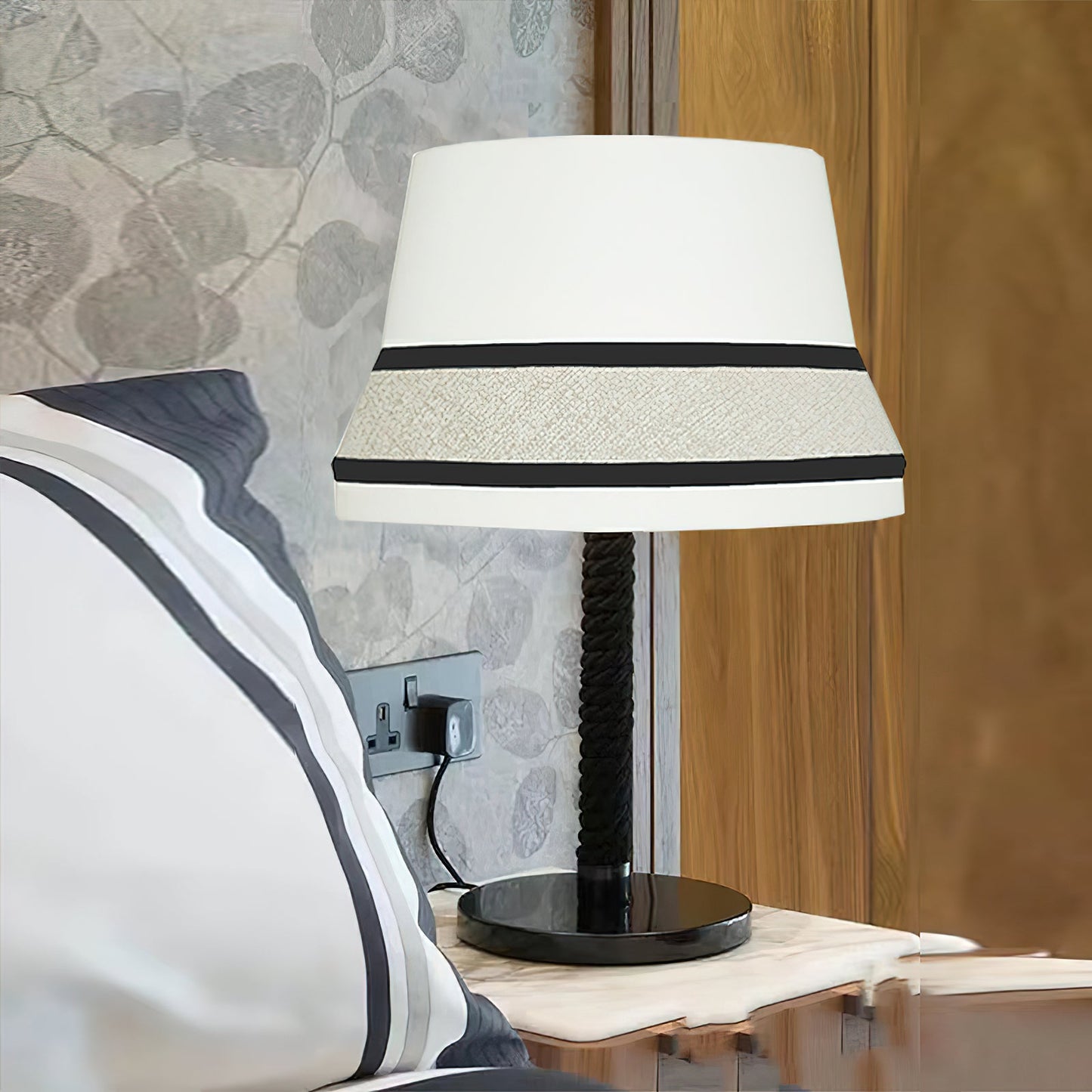 Audrey Contardi Table Lamp | Luxury Hat-Inspired Silk & Velvet Designer Light