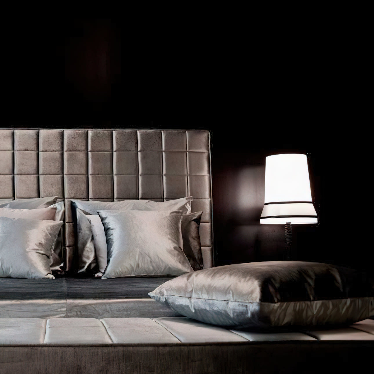 Audrey Contardi Table Lamp | Luxury Hat-Inspired Silk & Velvet Designer Light