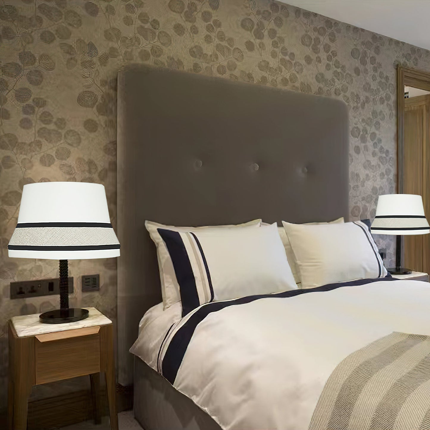 Audrey Contardi Table Lamp | Luxury Hat-Inspired Silk & Velvet Designer Light