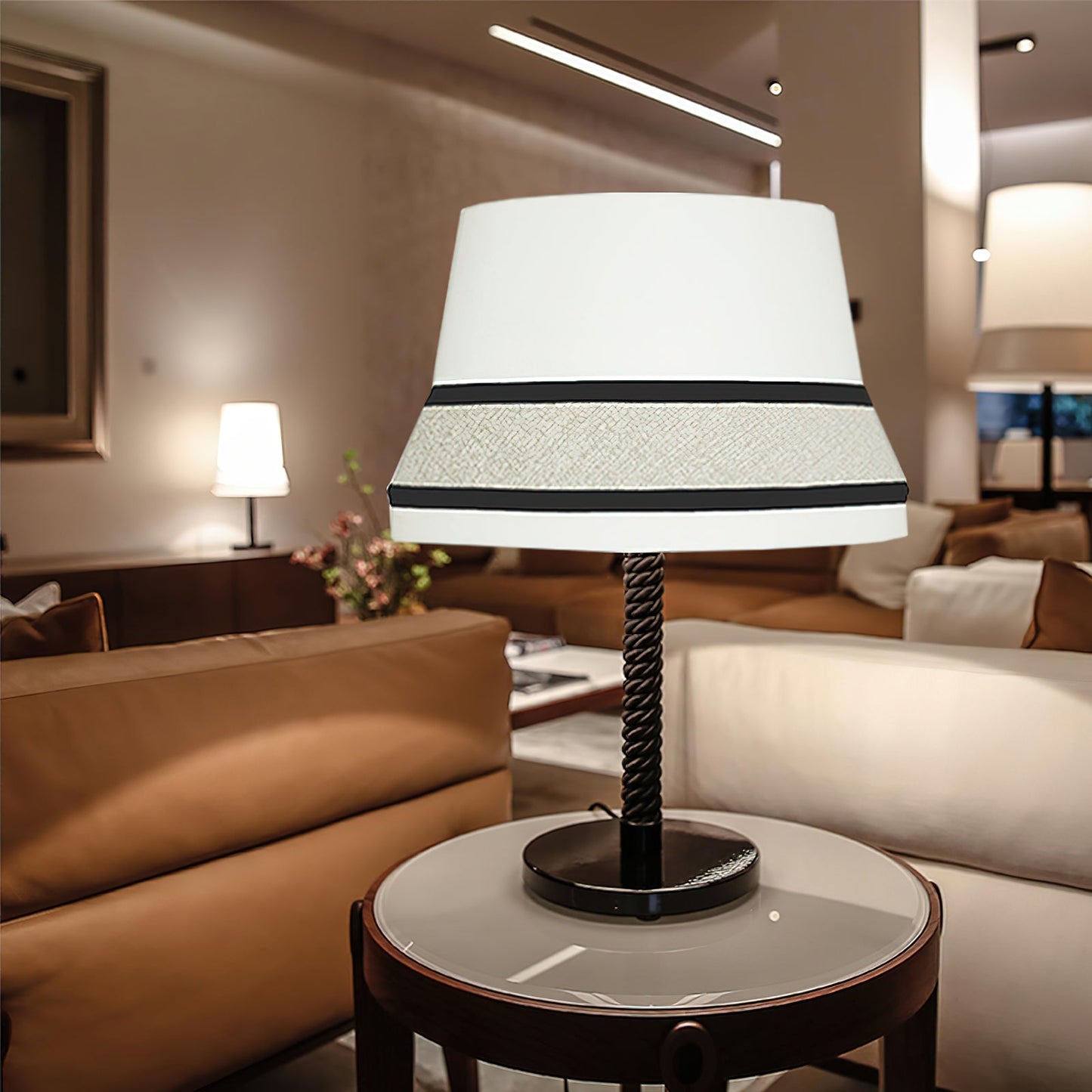 Audrey Contardi Table Lamp | Luxury Hat-Inspired Silk & Velvet Designer Light