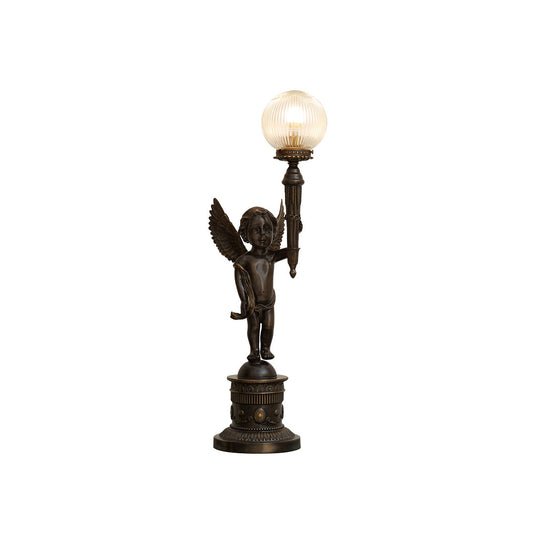 Auguste Moreau Table Lamp | 32-Inch Tall Vintage Brass & Glass Statement Lamp
