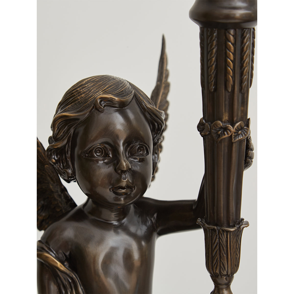 Auguste Moreau Table Lamp | 32-Inch Tall Vintage Brass & Glass Statement Lamp