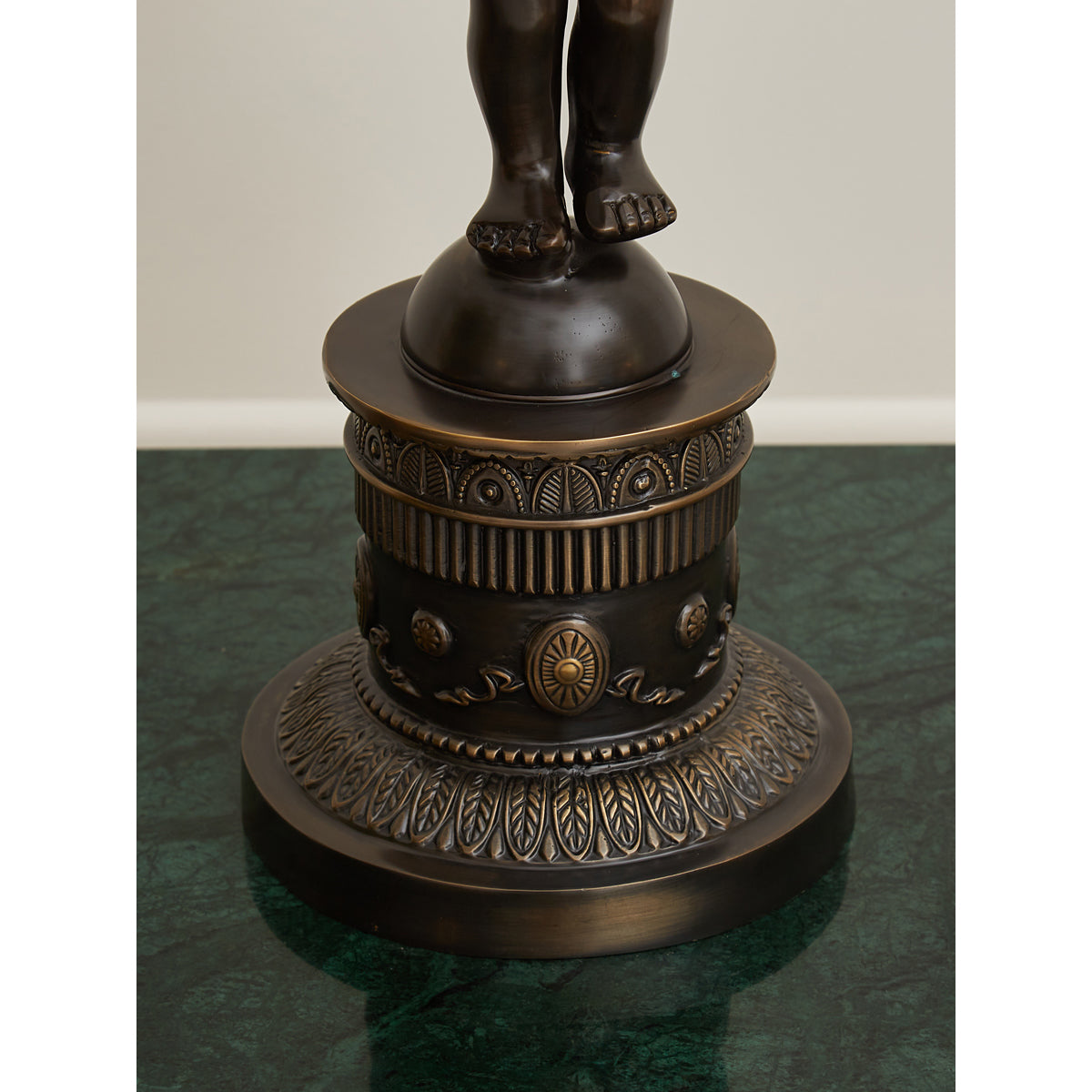 Auguste Moreau Table Lamp | 32-Inch Tall Vintage Brass & Glass Statement Lamp