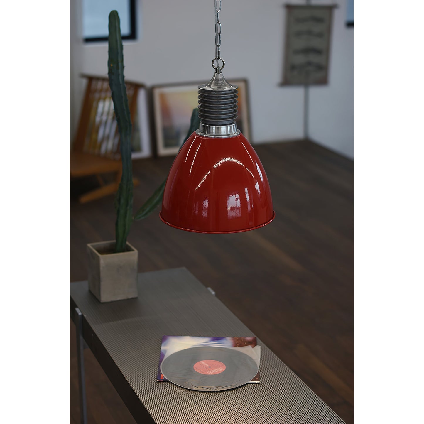 Augustin Pendant Lamp | 1950s Vintage Industrial Aluminum Dome Light