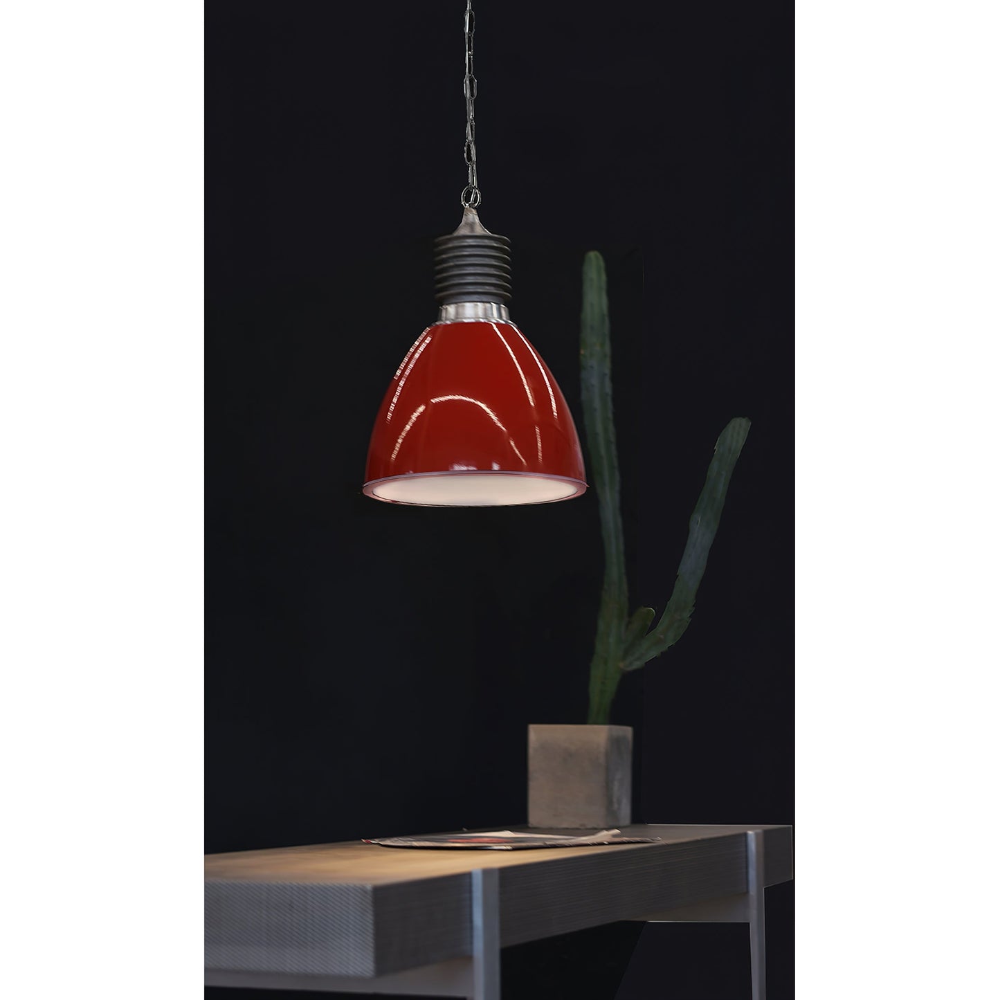 Augustin Pendant Lamp | 1950s Vintage Industrial Aluminum Dome Light