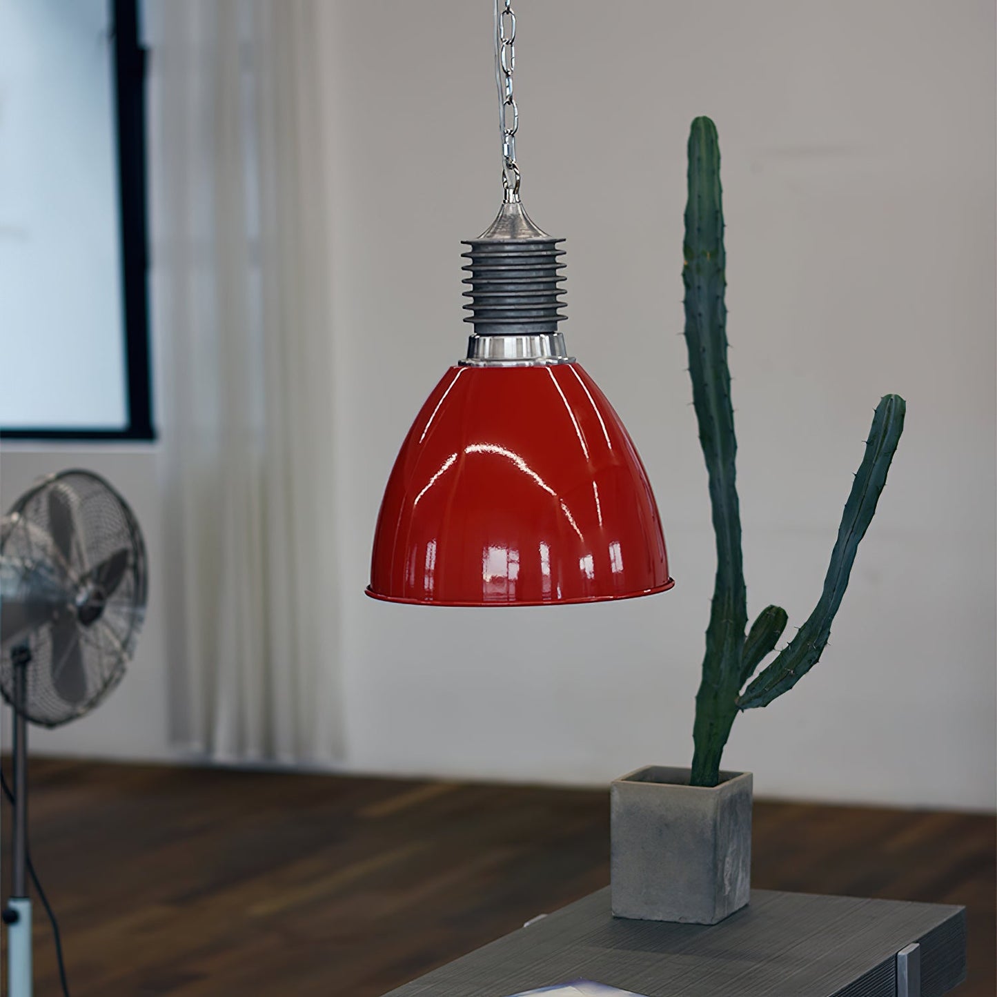 Augustin Pendant Lamp | 1950s Vintage Industrial Aluminum Dome Light