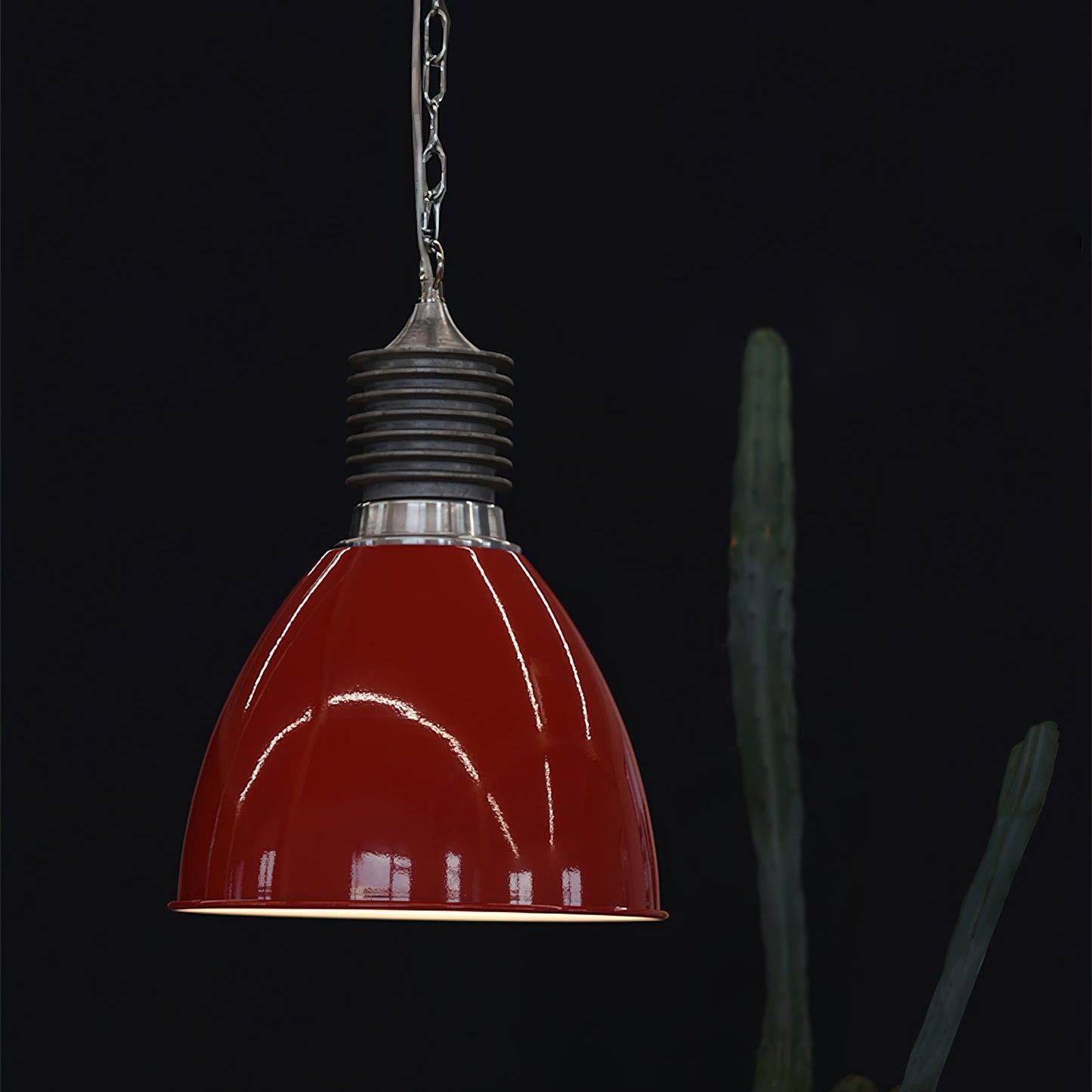 Augustin Pendant Lamp | 1950s Vintage Industrial Aluminum Dome Light