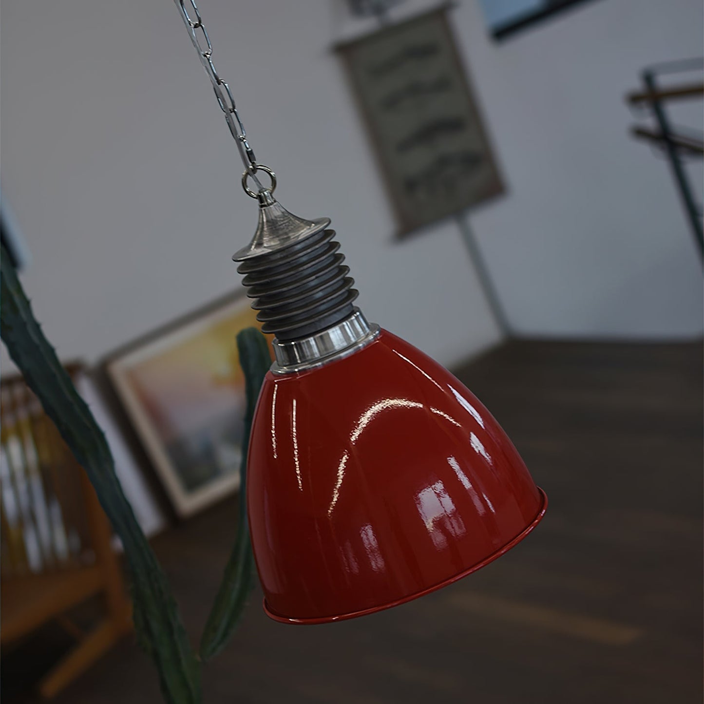 Augustin Pendant Lamp | 1950s Vintage Industrial Aluminum Dome Light