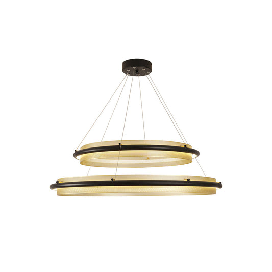 Aura Acrylic LED Chandelier | Modern Minimalist Circle Ring Pendant Light