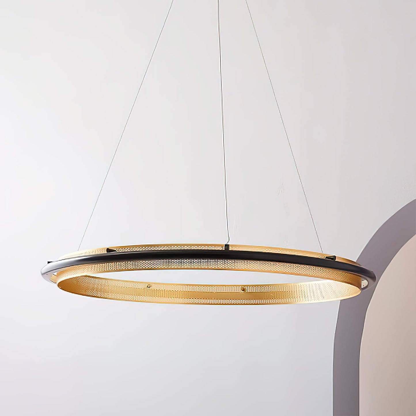 Aura Acrylic LED Chandelier | Modern Minimalist Circle Ring Pendant Light