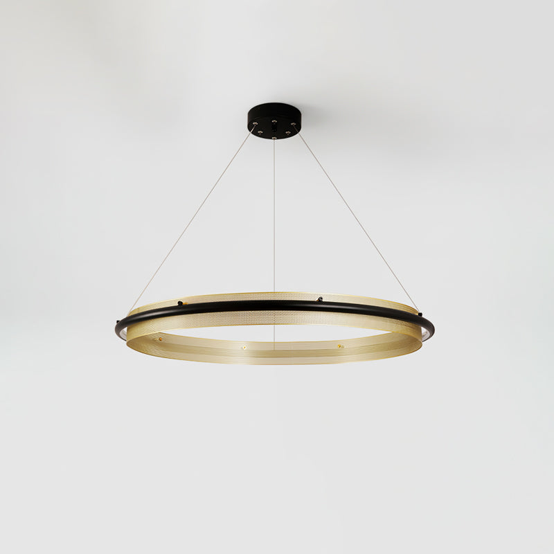 Aura Acrylic LED Chandelier | Modern Minimalist Circle Ring Pendant Light