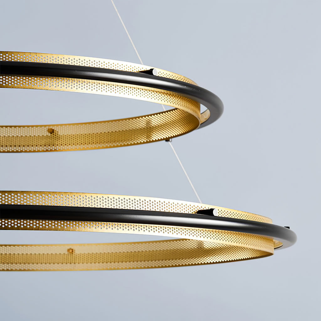 Aura Acrylic LED Chandelier | Modern Minimalist Circle Ring Pendant Light