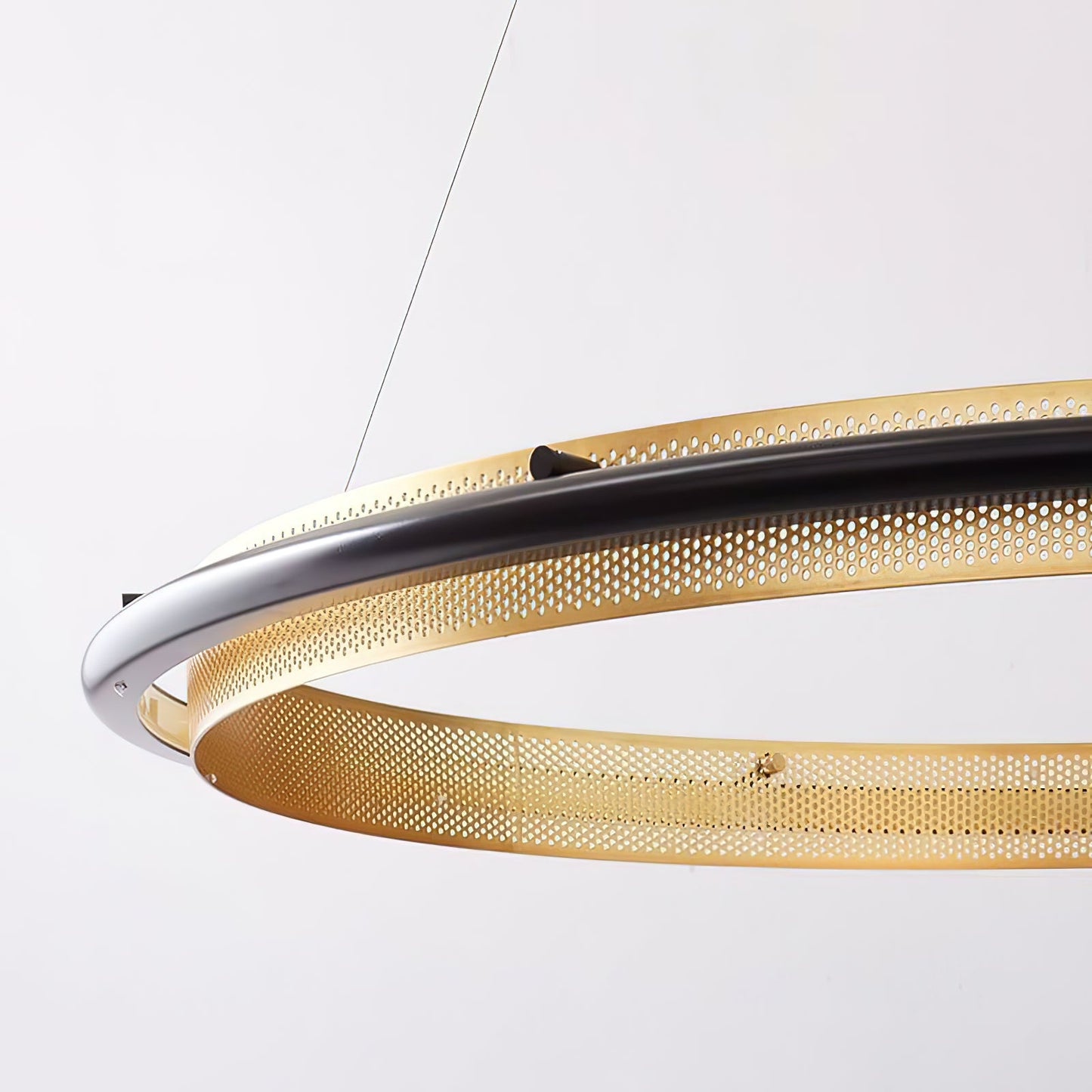 Aura Acrylic LED Chandelier | Modern Minimalist Circle Ring Pendant Light