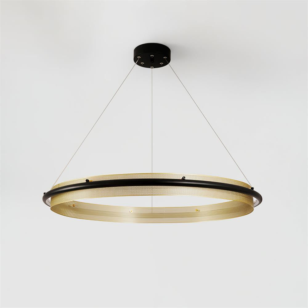 Aura Acrylic LED Chandelier | Modern Minimalist Circle Ring Pendant Light