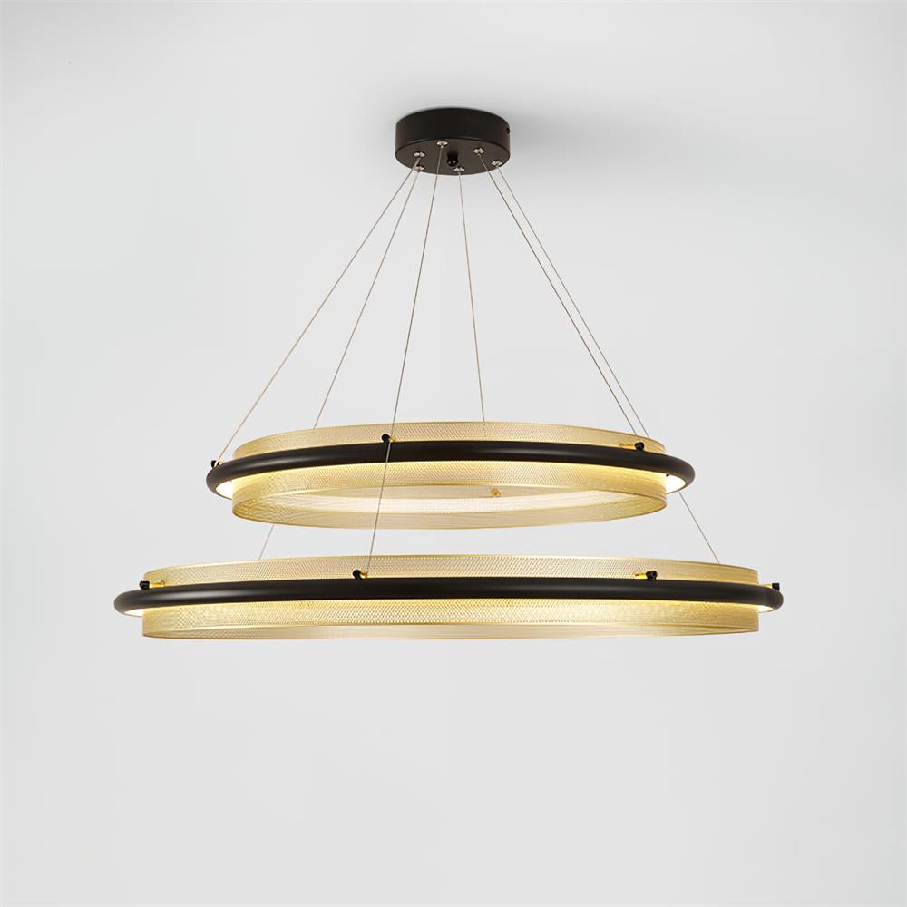 Aura Acrylic LED Chandelier | Modern Minimalist Circle Ring Pendant Light
