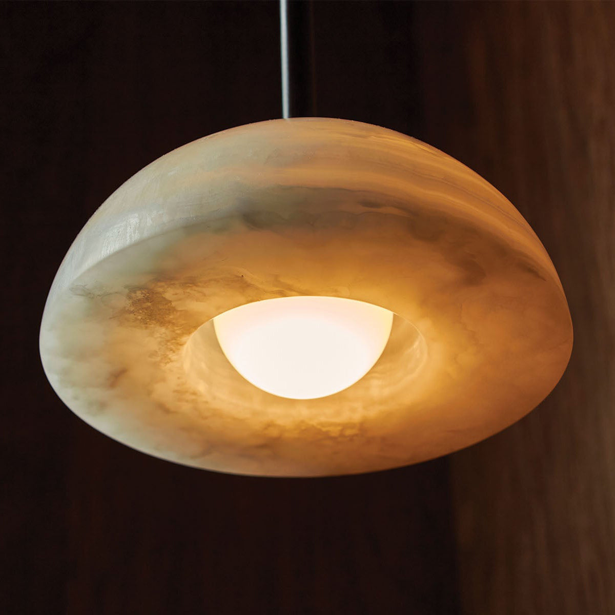 Aurelia Pendant Lamp | Luxury Jade & Brass 32-Inch Elongated Pendant