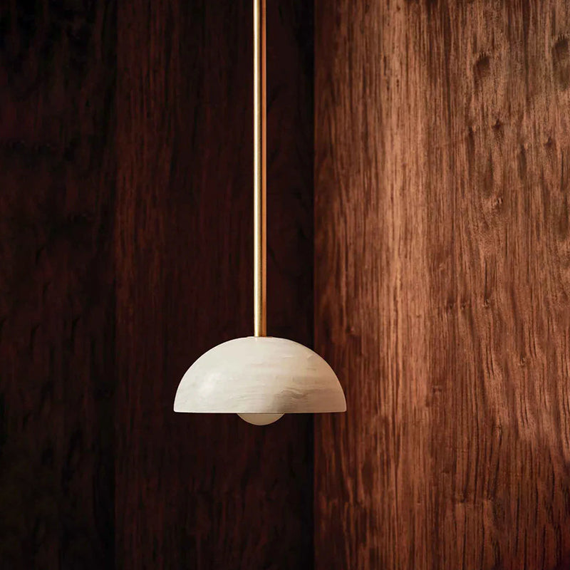 Aurelia Pendant Lamp | Luxury Jade & Brass 32-Inch Elongated Pendant