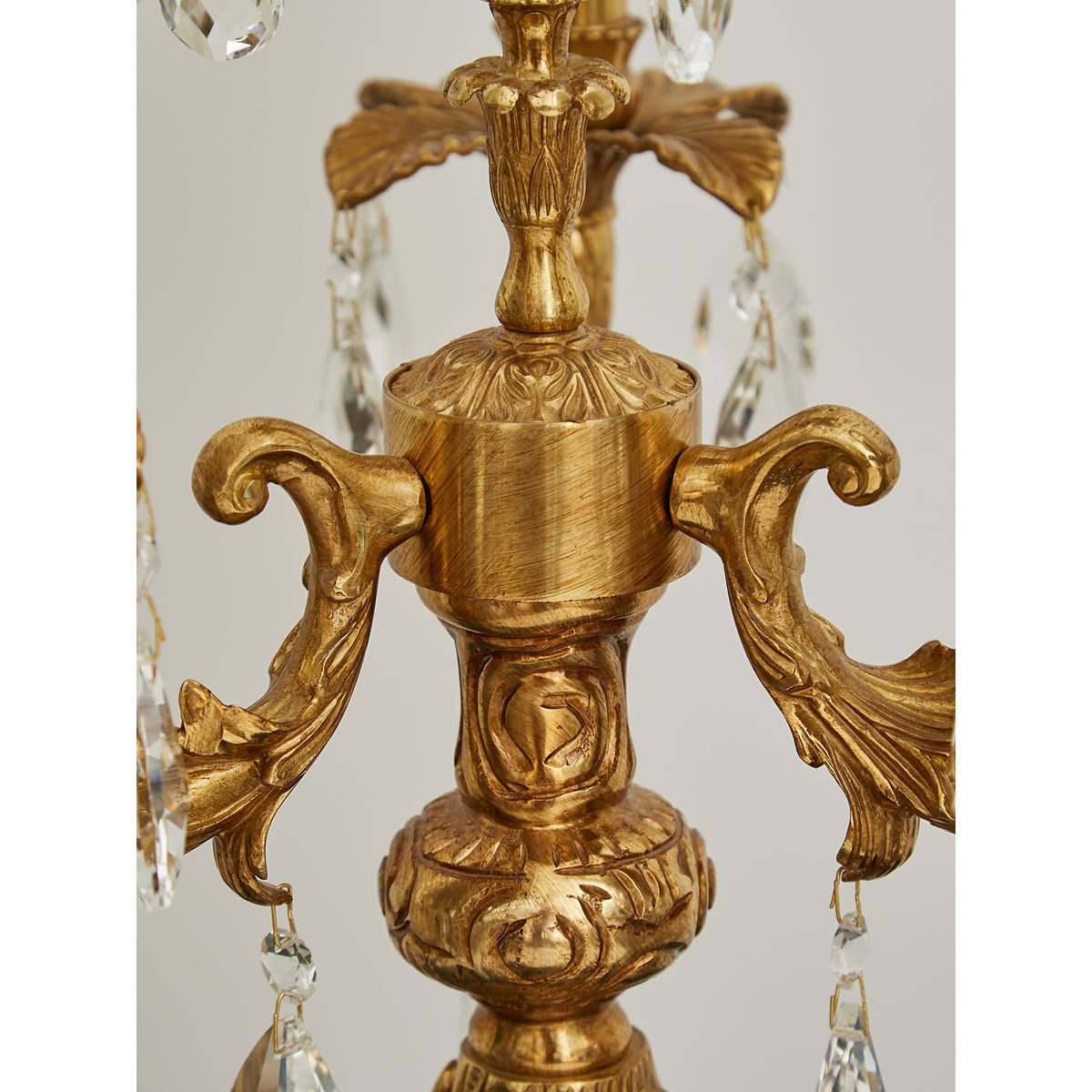 Aurelia Table Lamp | Large 31-Inch 4-Light Brass & Crystal Statement Lamp