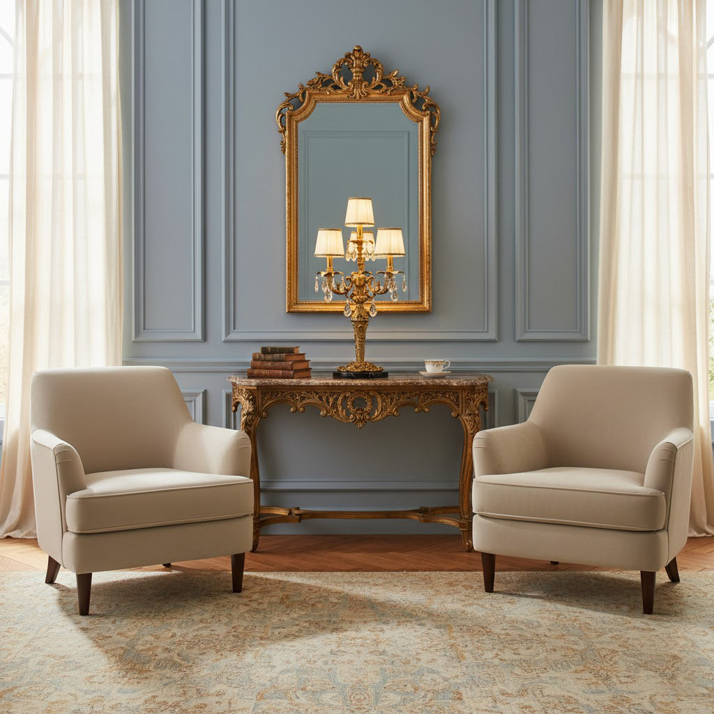Aurelia Table Lamp | Large 31-Inch 4-Light Brass & Crystal Statement Lamp