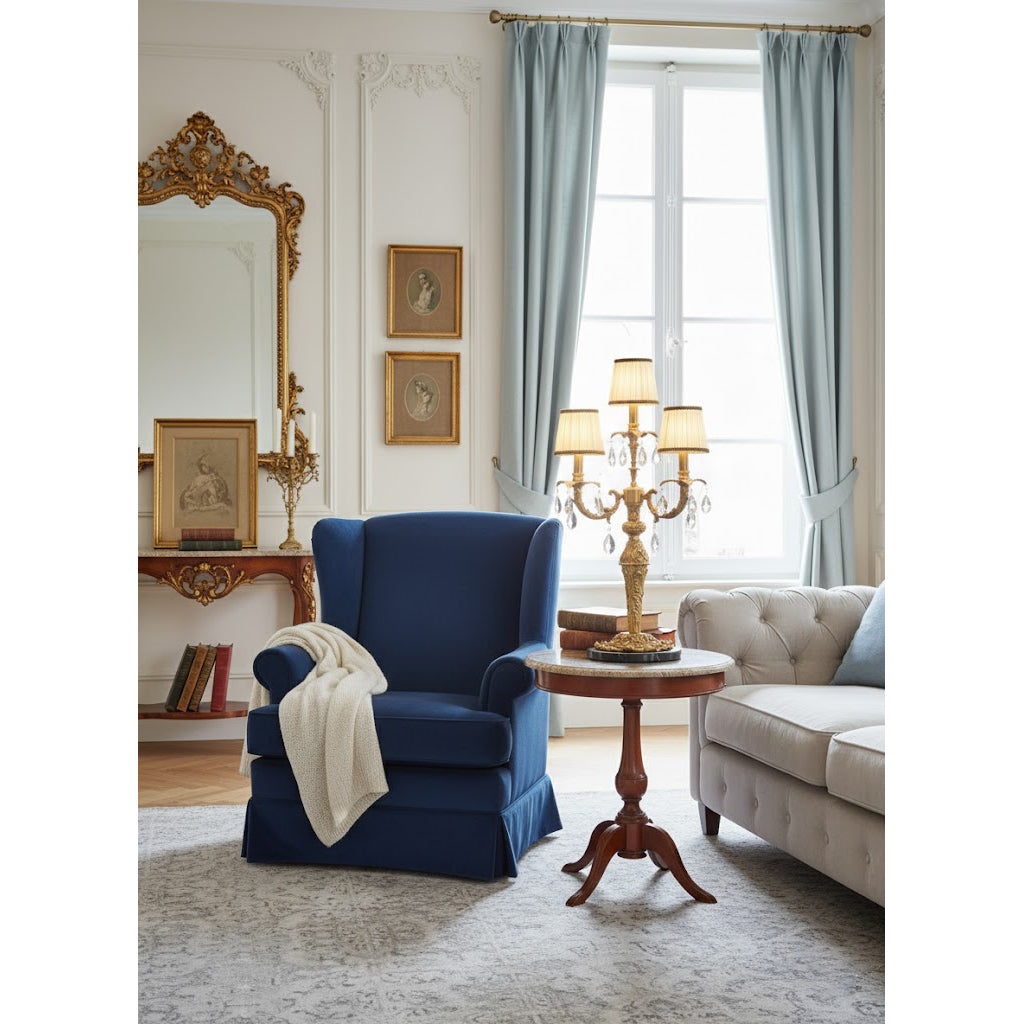 Aurelia Table Lamp | Large 31-Inch 4-Light Brass & Crystal Statement Lamp