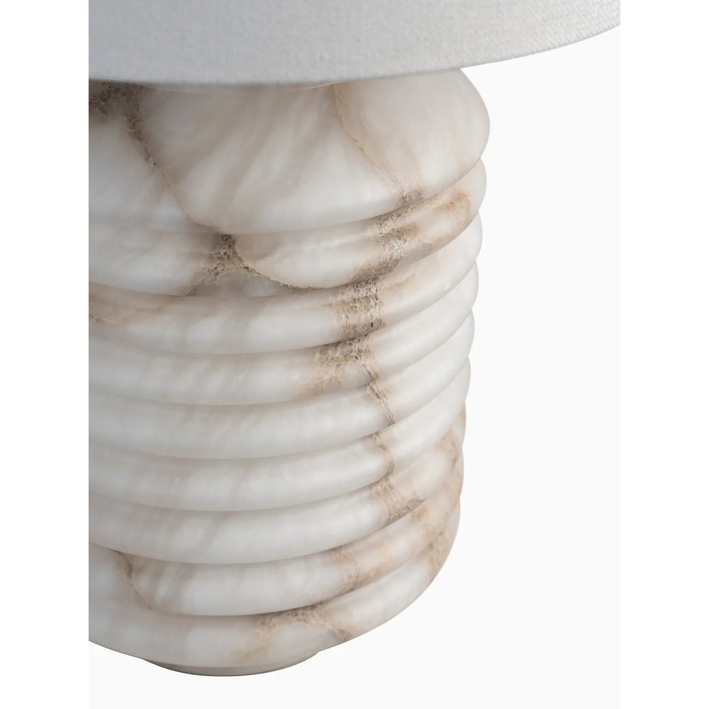 Auria Alabaster Table Lamp | Luxury Natural Stone & Fabric Shade Desk Light