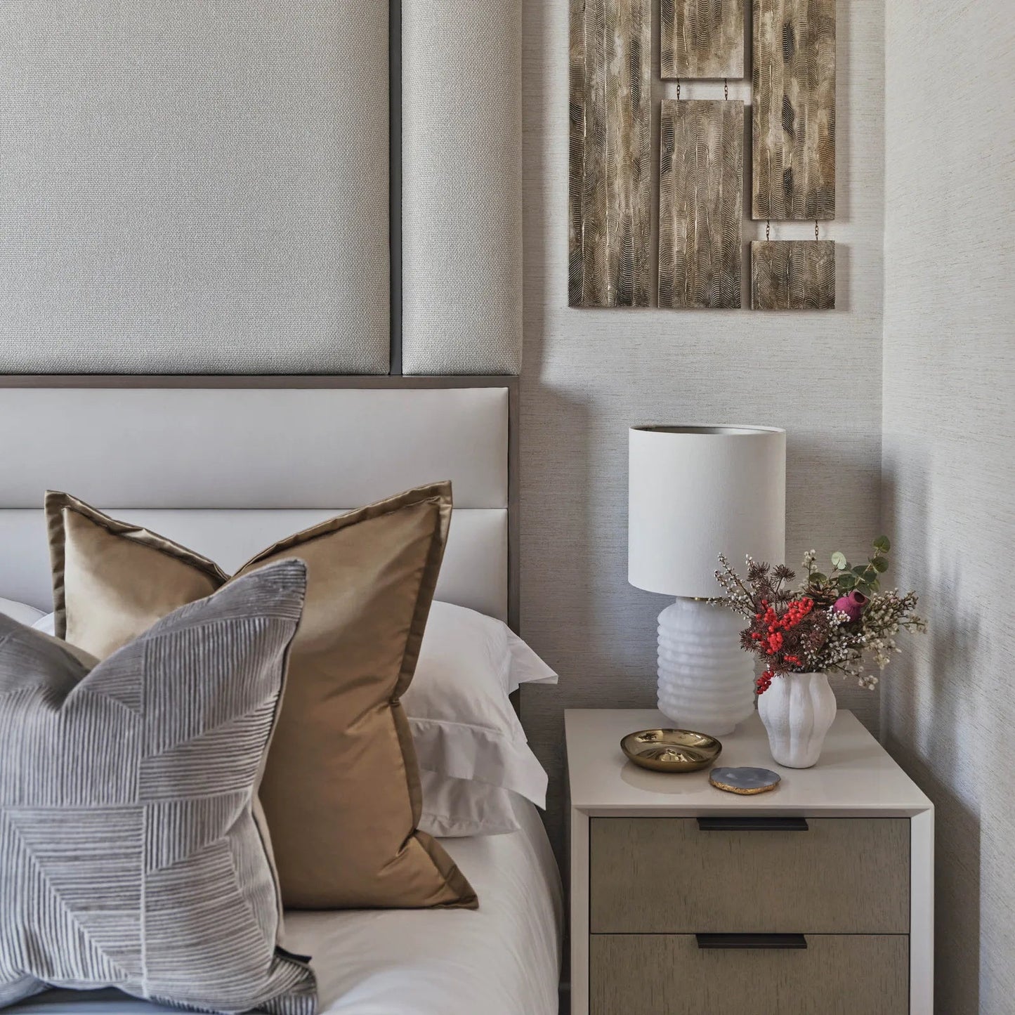 Auria Alabaster Table Lamp | Luxury Natural Stone & Fabric Shade Desk Light