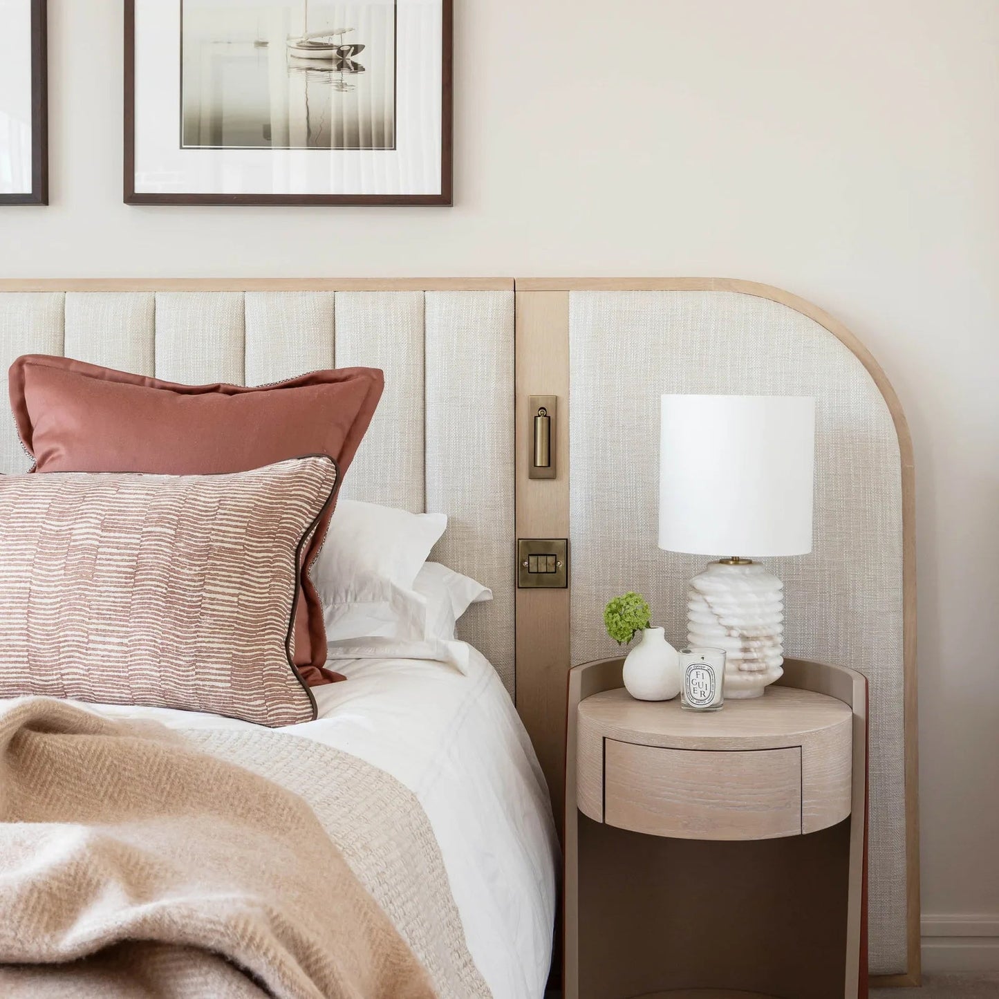 Auria Alabaster Table Lamp | Luxury Natural Stone & Fabric Shade Desk Light