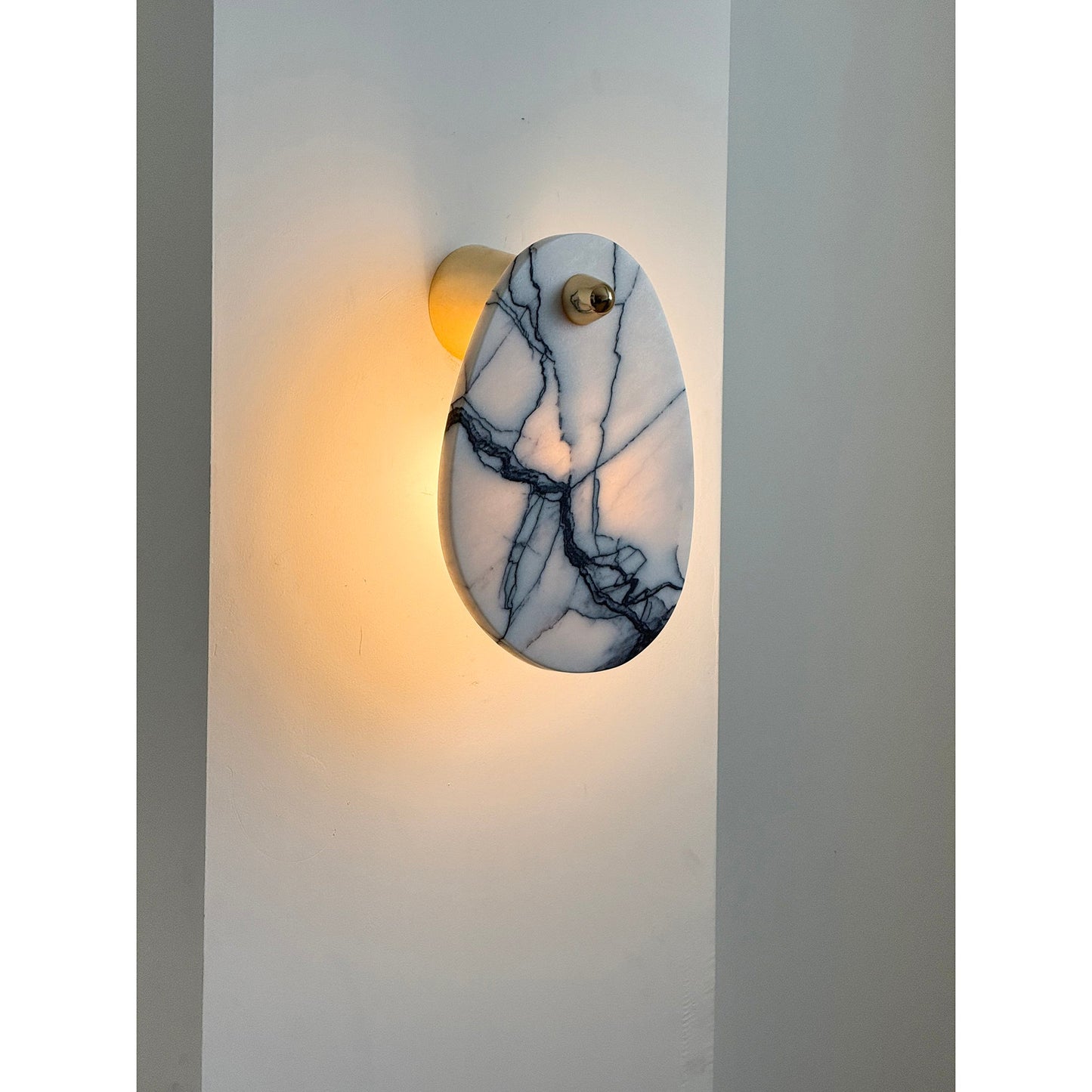 Aurora Marble Wall Lamp | Luxury Bulgari Purple & Jade Stone Sconce