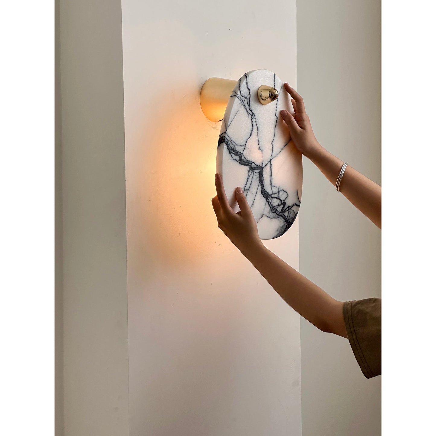 Aurora Marble Wall Lamp | Luxury Bulgari Purple & Jade Stone Sconce