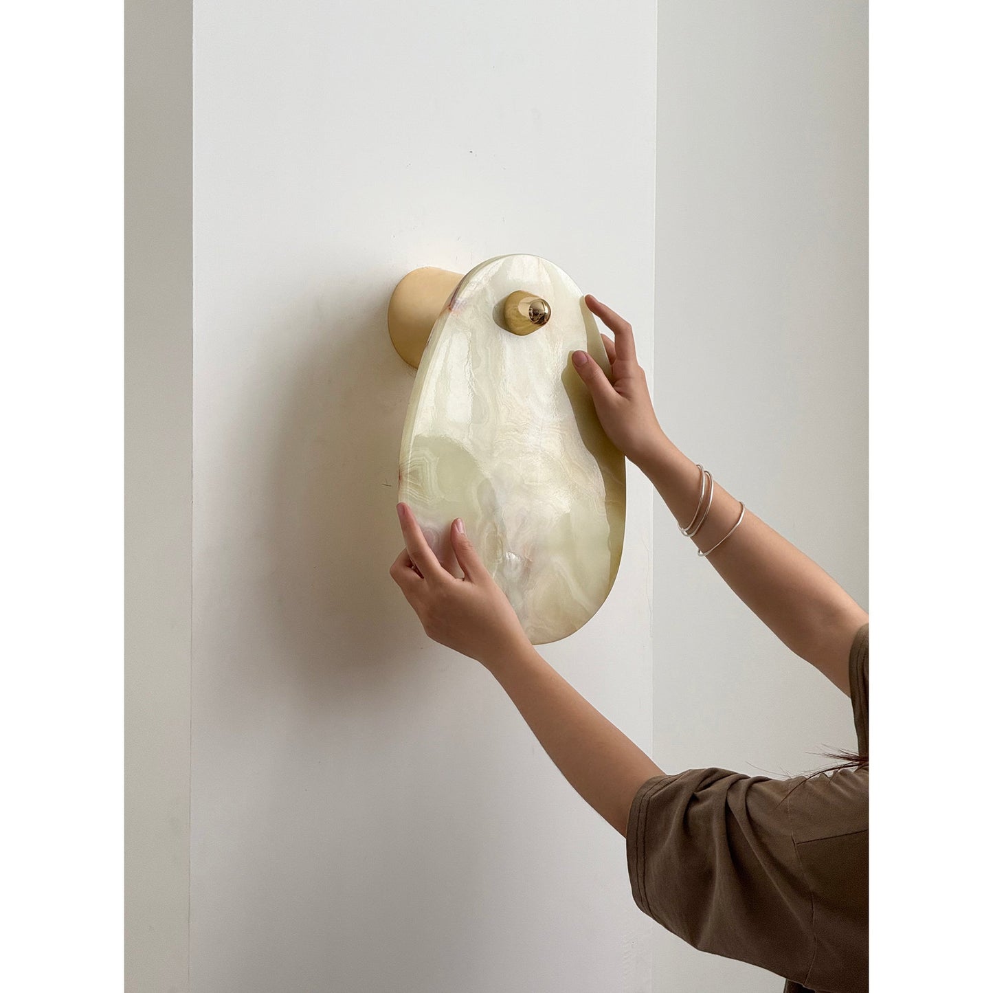 Aurora Marble Wall Lamp | Luxury Bulgari Purple & Jade Stone Sconce