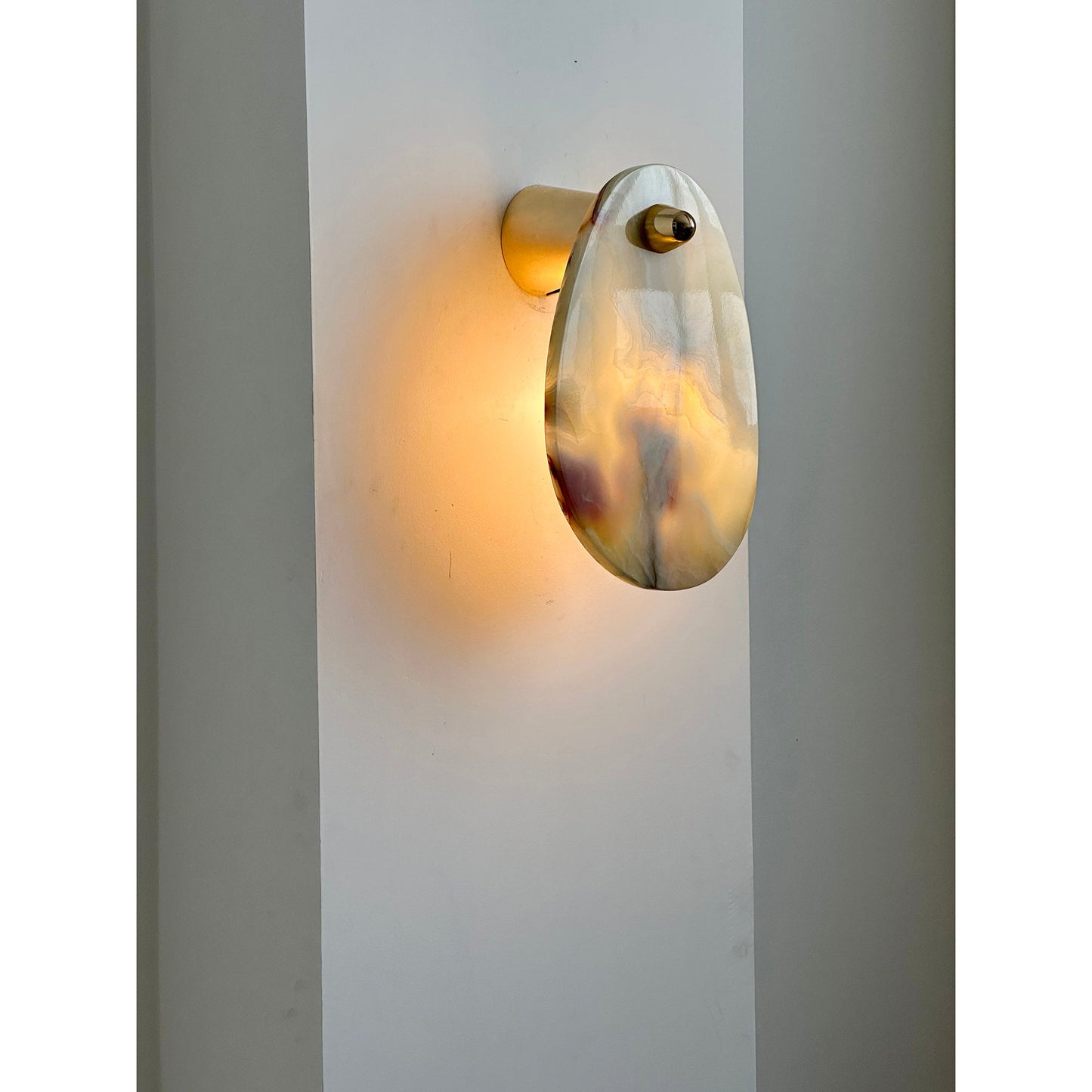 Aurora Marble Wall Lamp | Luxury Bulgari Purple & Jade Stone Sconce