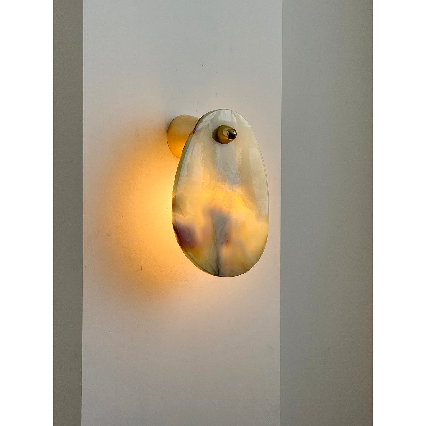 Aurora Marble Wall Lamp | Luxury Bulgari Purple & Jade Stone Sconce