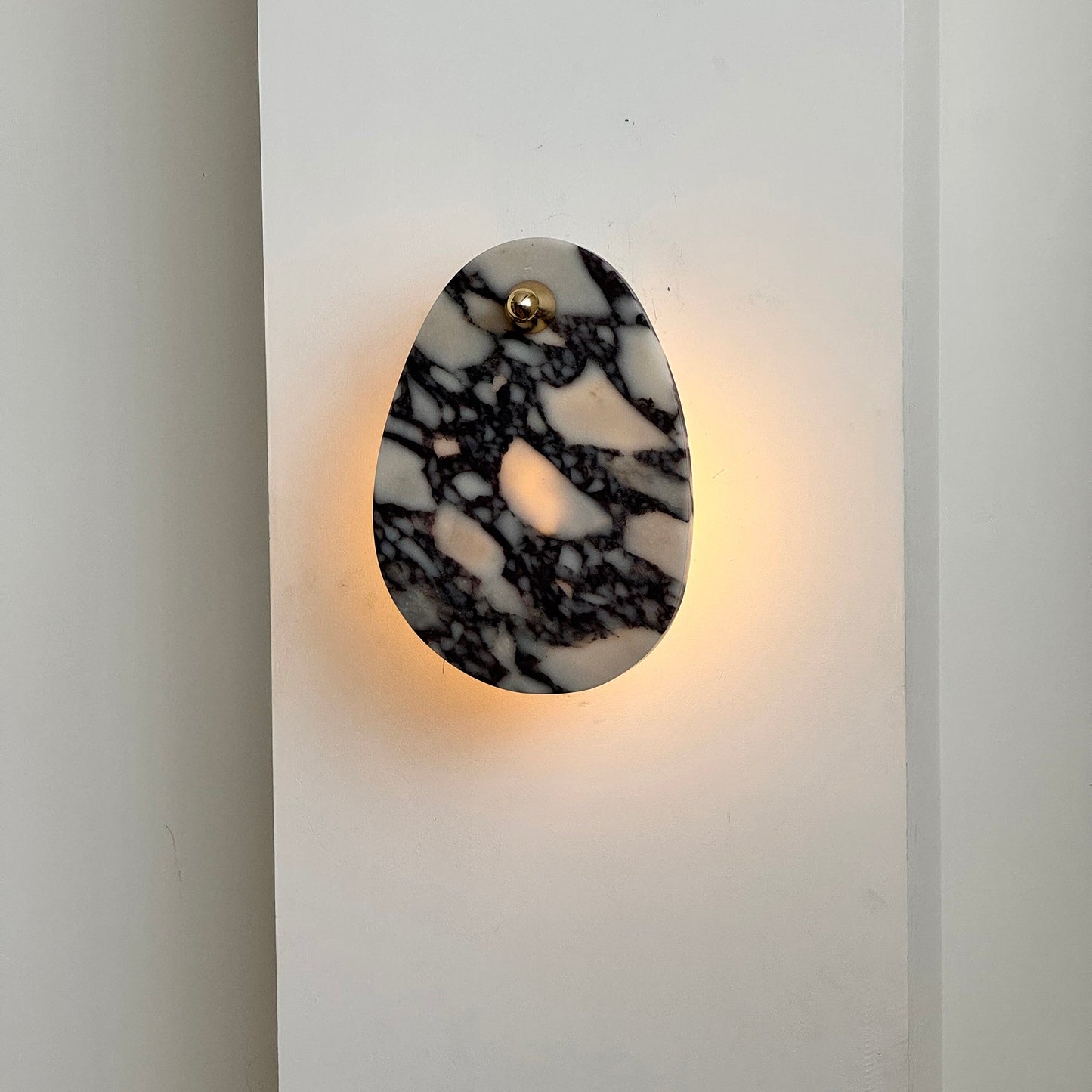 Aurora Marble Wall Lamp | Luxury Bulgari Purple & Jade Stone Sconce