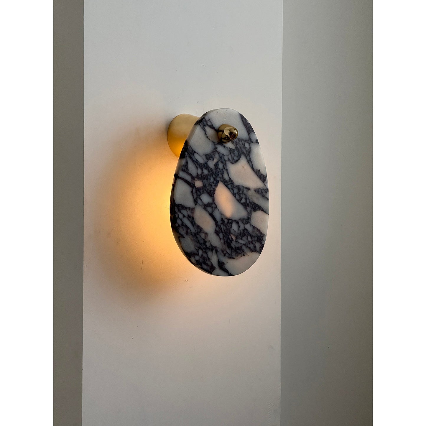 Aurora Marble Wall Lamp | Luxury Bulgari Purple & Jade Stone Sconce