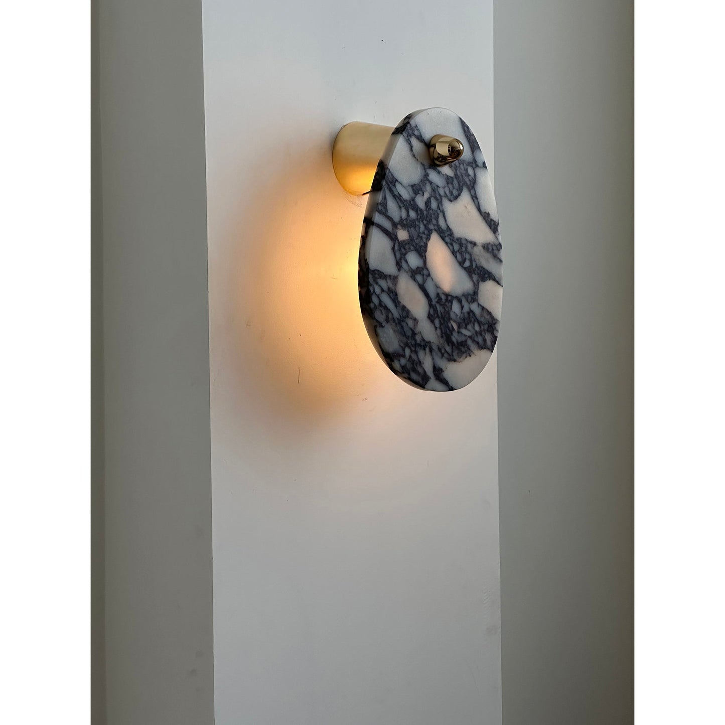 Aurora Marble Wall Lamp | Luxury Bulgari Purple & Jade Stone Sconce
