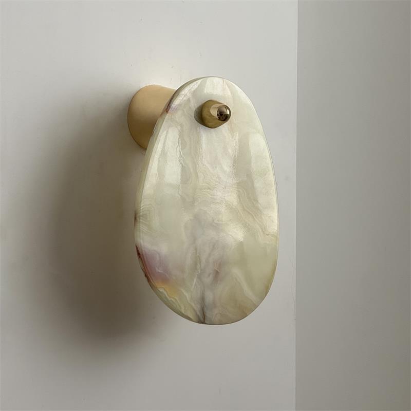 Aurora Marble Wall Lamp | Luxury Bulgari Purple & Jade Stone Sconce