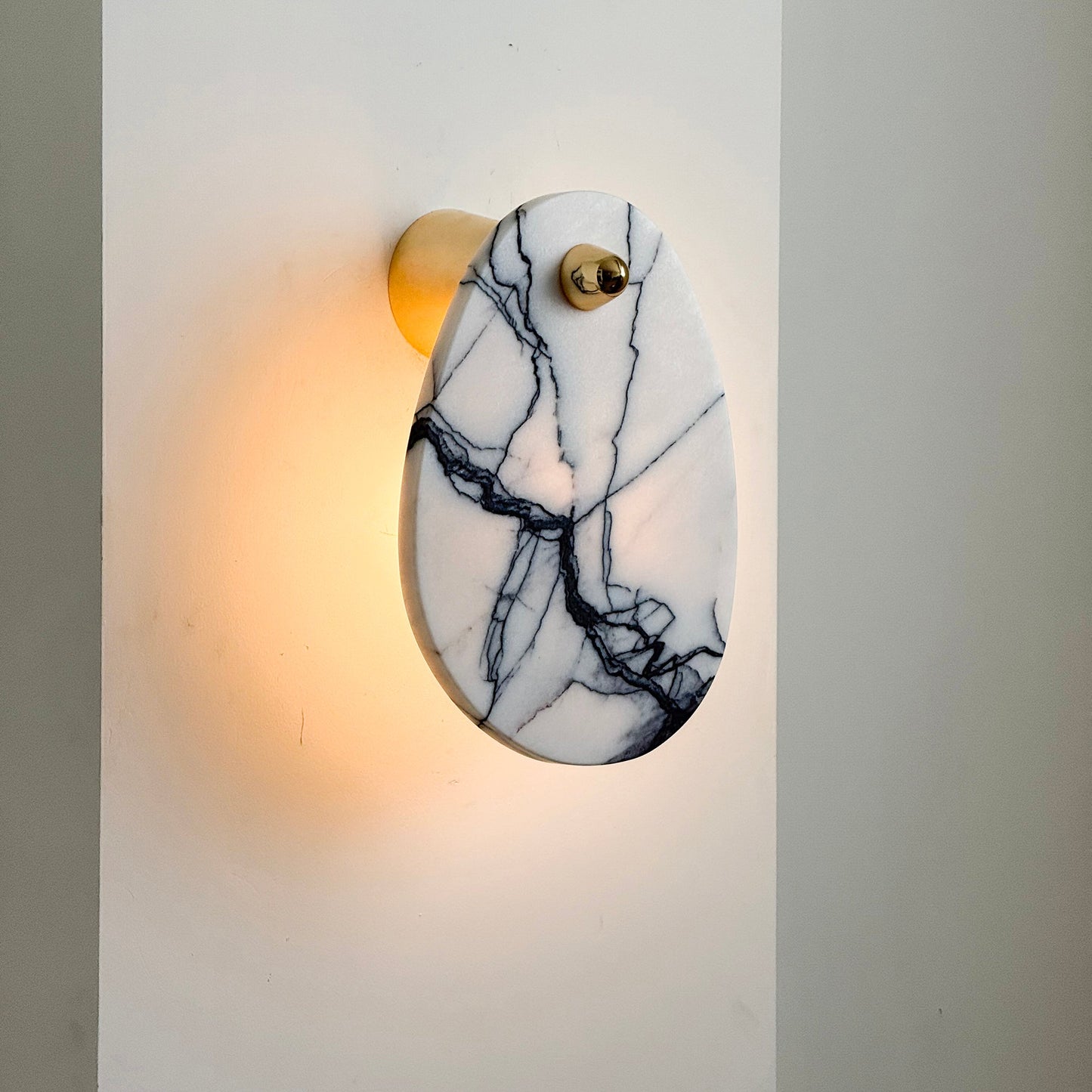 Aurora Marble Wall Lamp | Luxury Bulgari Purple & Jade Stone Sconce
