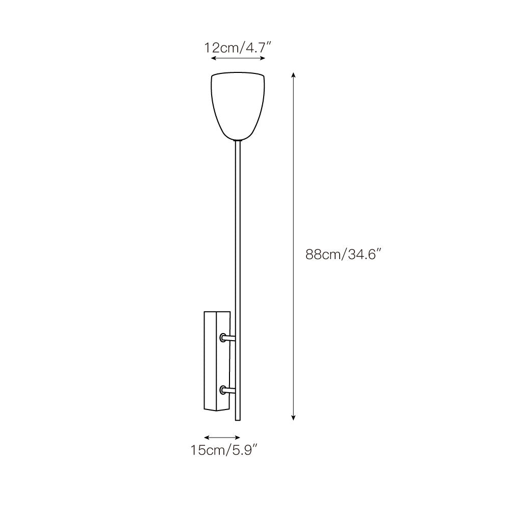 Ausband Wall Lamp | Modern Minimalist Travertine & Wood Vertical Sconce