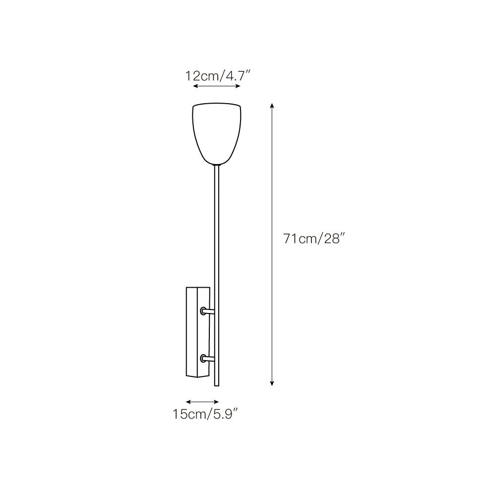 Ausband Wall Lamp | Modern Minimalist Travertine & Wood Vertical Sconce
