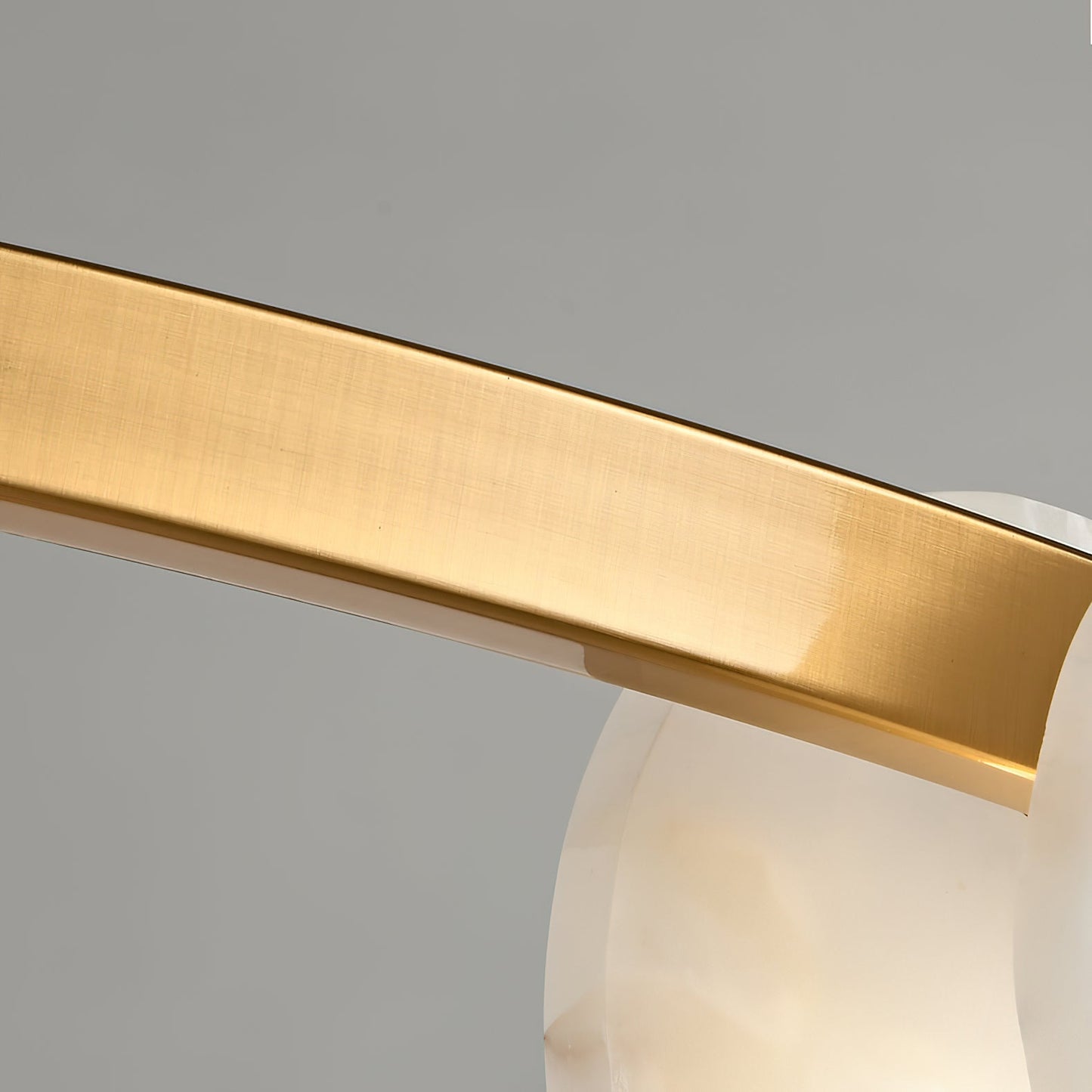 Austen Chandelier | Modern Minimalist Brass & Natural Alabaster Disc Pendant