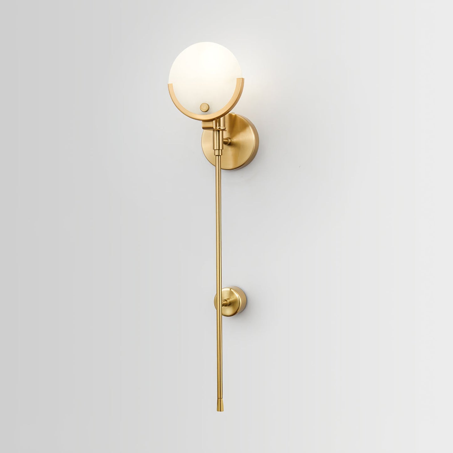 Ava Brass Alabaster Sconce | Modern Minimalist Natural Stone Wall Light