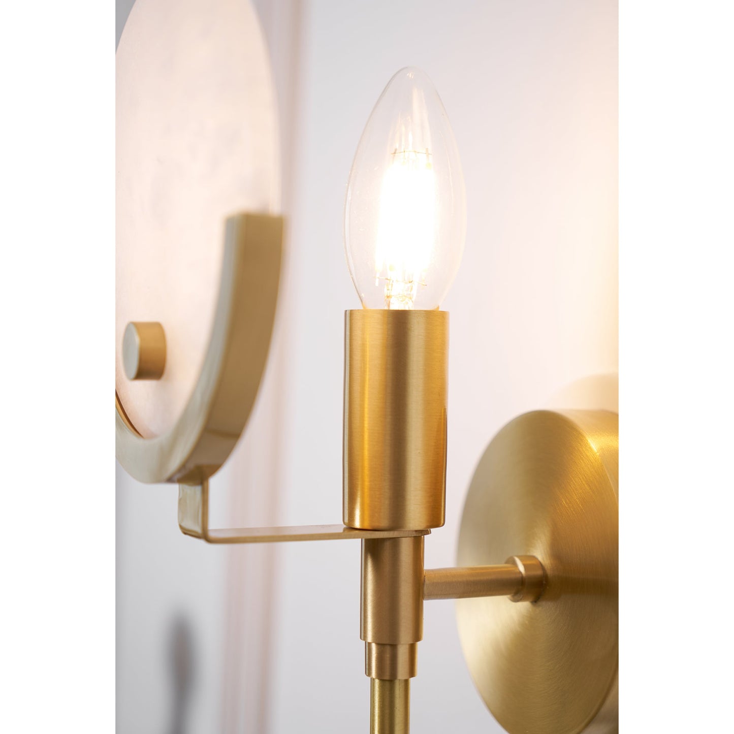 Ava Brass Alabaster Sconce | Modern Minimalist Natural Stone Wall Light