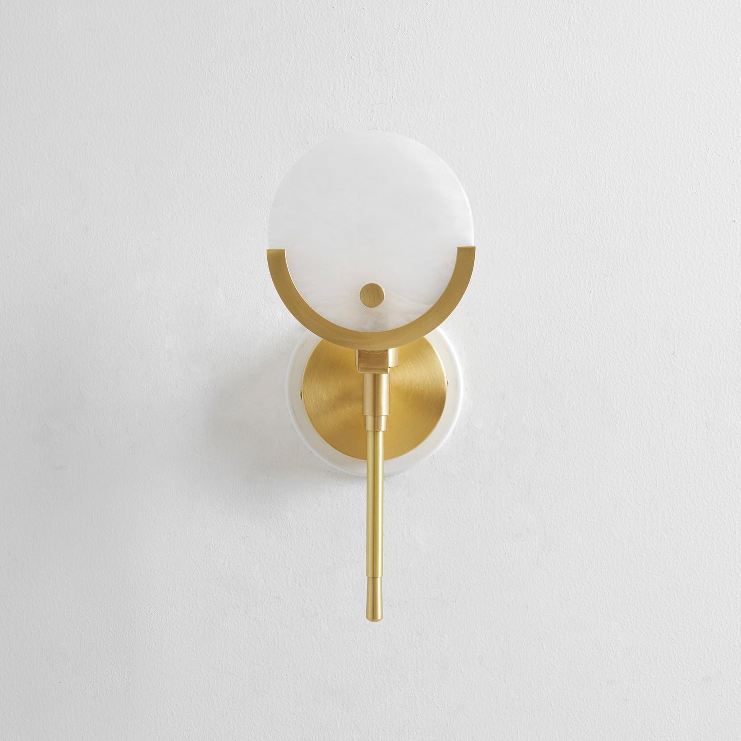 Ava Brass Alabaster Sconce | Modern Minimalist Natural Stone Wall Light